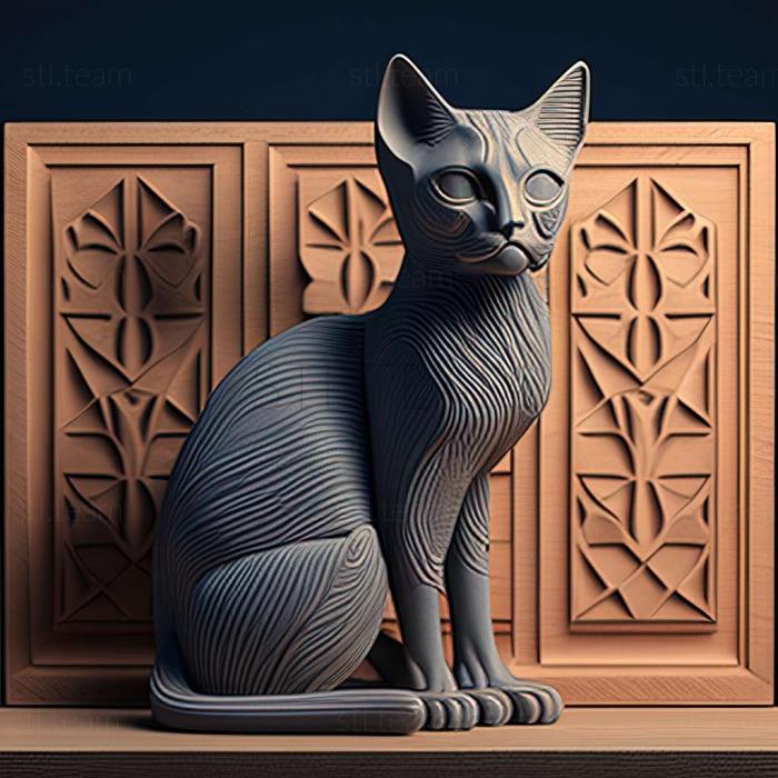 3D model Korat cat (STL)